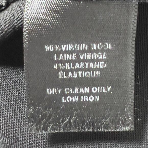 Lafayette 148 New York Bleeker Wool Pants Women Sz 12 Black Classic Trousers EUC - Picture 8 of 14